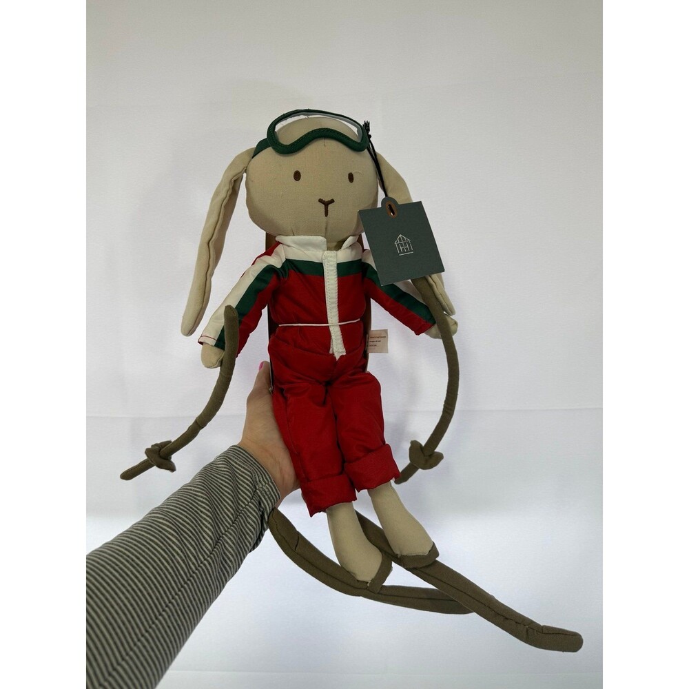 Hearth & Hand Magnolia Bunny Rabbit Ski Jumpsuit Goggles Plush Toy NEW